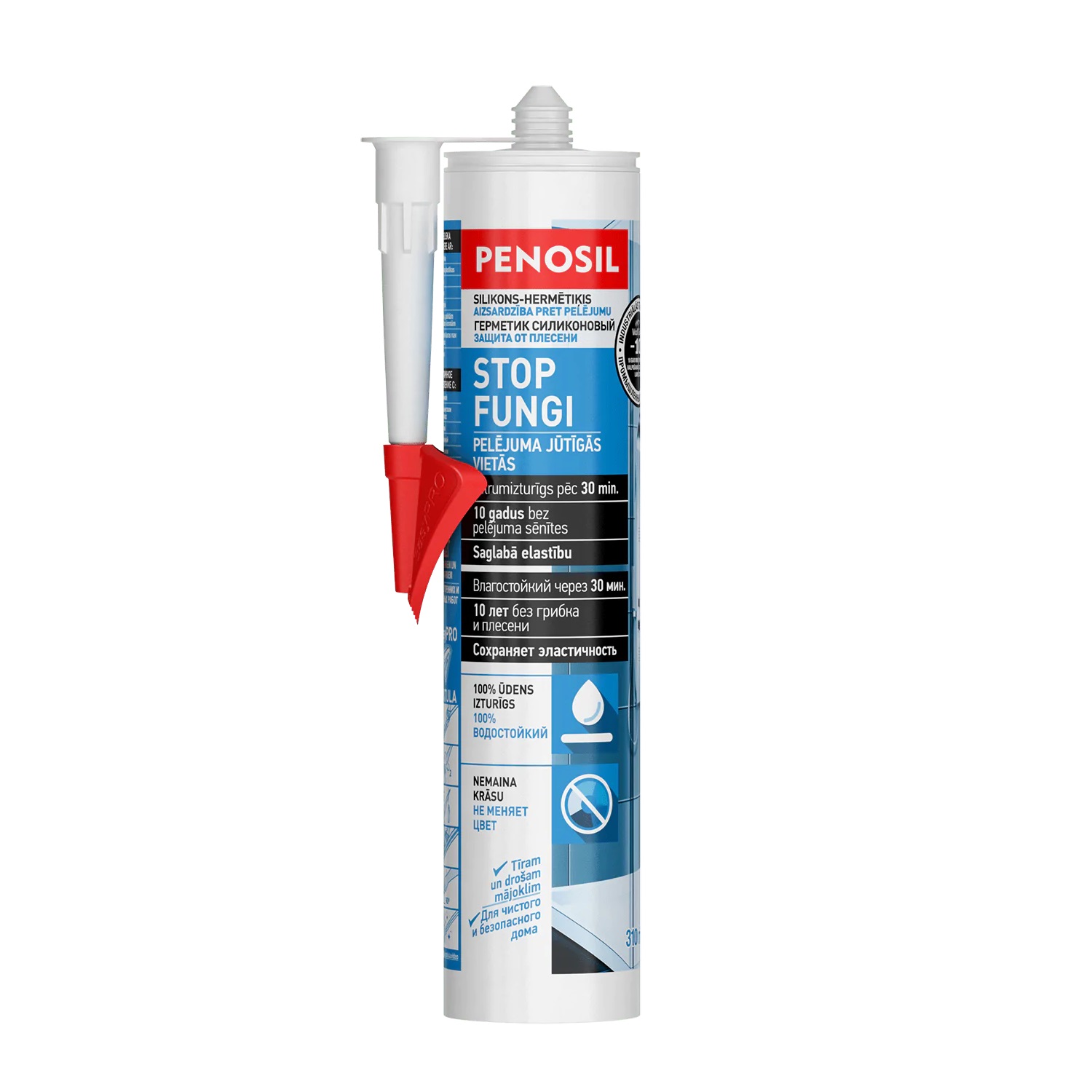Penosil Stop Fungi Pret pelējumu izturīgs silikona hermētiķis caurspīdīgs 310ml , H3248 cover photo