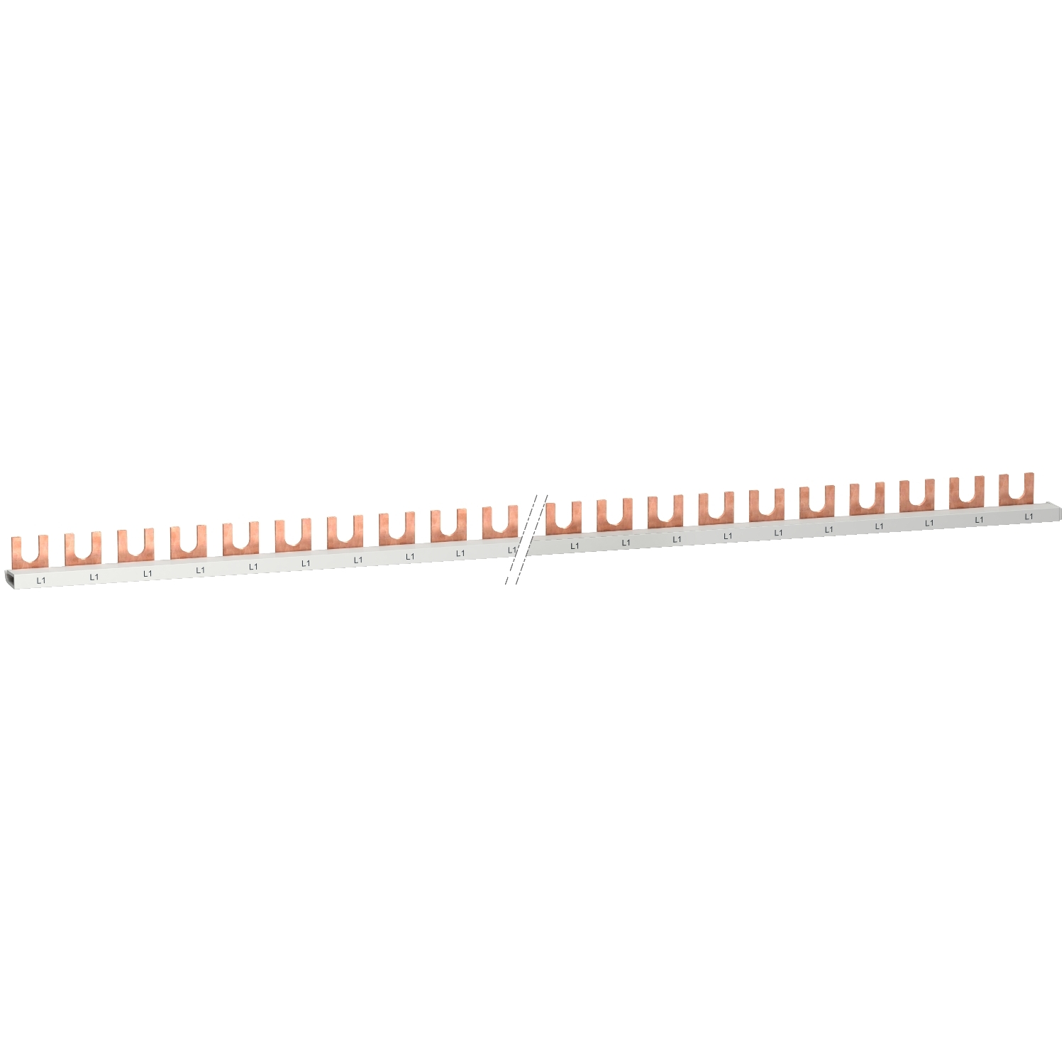 Schneider Electric ķemmveida fāzes kopne 1-f (L) 57mod 10mm2 63A 1000mm Acti9 Lite, R9XFH157 cover photo