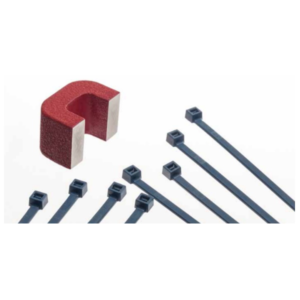 Sapiselco magnetizētas kabeļu saitītes savilces 100x2.5mm D=24mm zilas 100pcs, DET.11.2102R cover photo