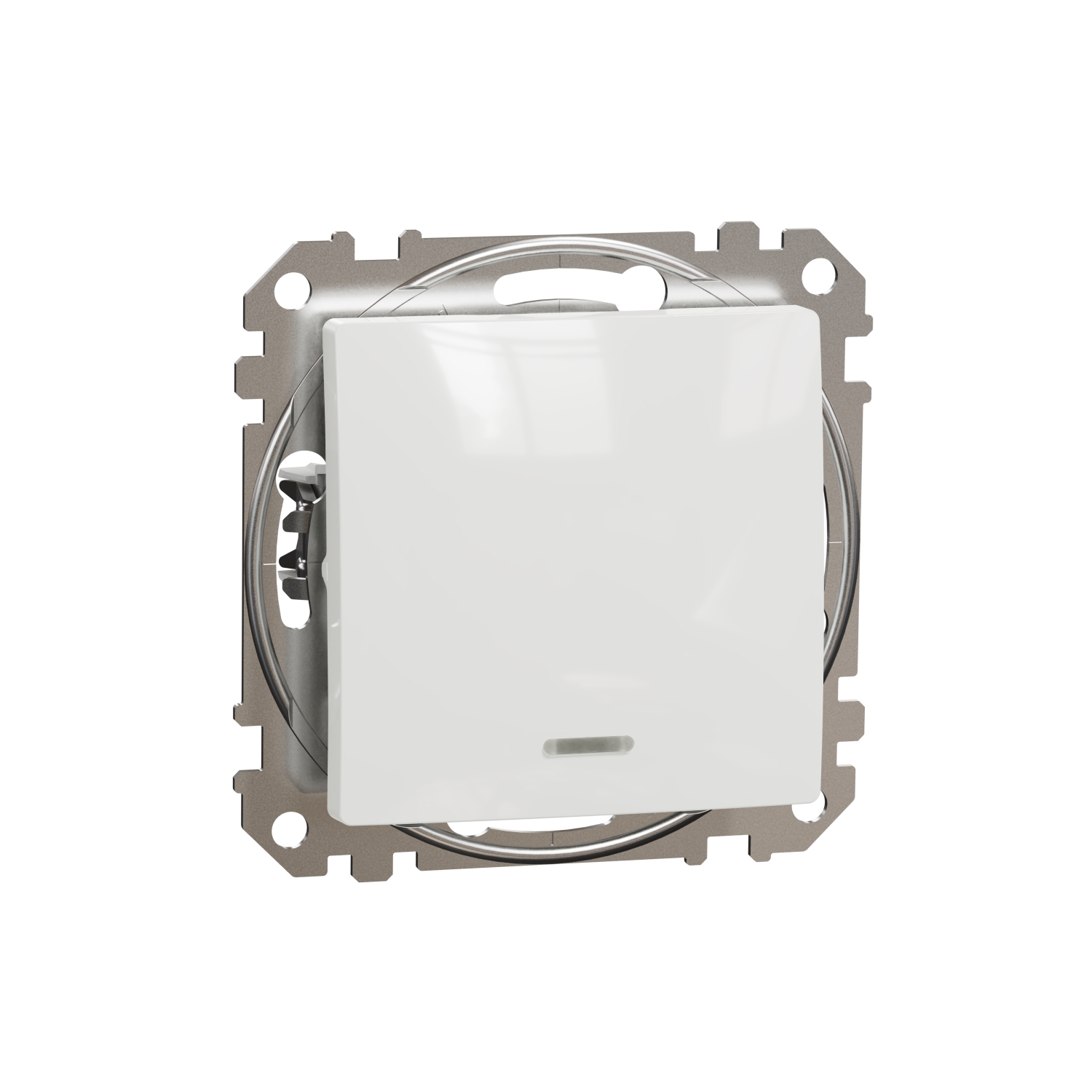Schneider Electric pārslēdzis z/a (meh.) ar zilu LED ind. balts SEDNA Design, SDD111106L cover photo