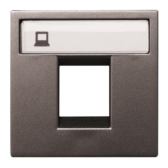 ABB Nissen N2218.1AN central plate Zenit 2mod 1xRJ45 data socket, anthracite, 2CLA221810N1801 cover photo
