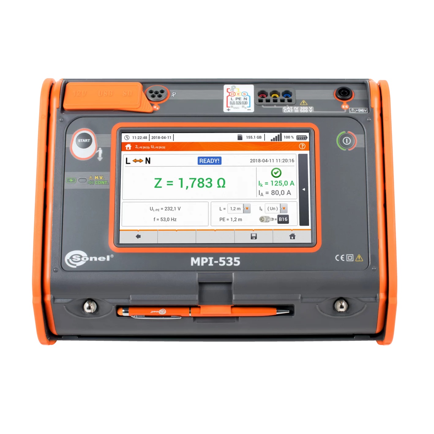 Sonel instalācijas testeris Sonel mPI-535 Touchscreen, WMGBMPI535 cover photo