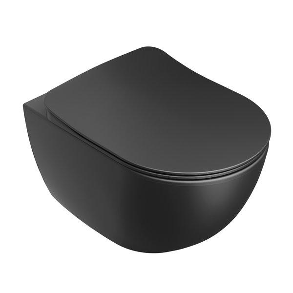 Ravak WC pods Uni Chrome RimOff melns cover photo