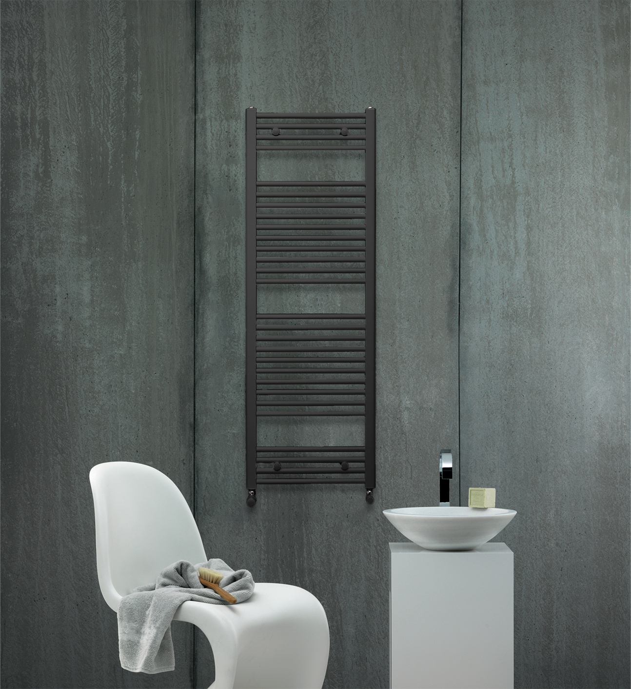Zehnder dvieļu žāvētājs Aura, 775x450mm, melns matēts, PBN-080-045-9205 cover photo