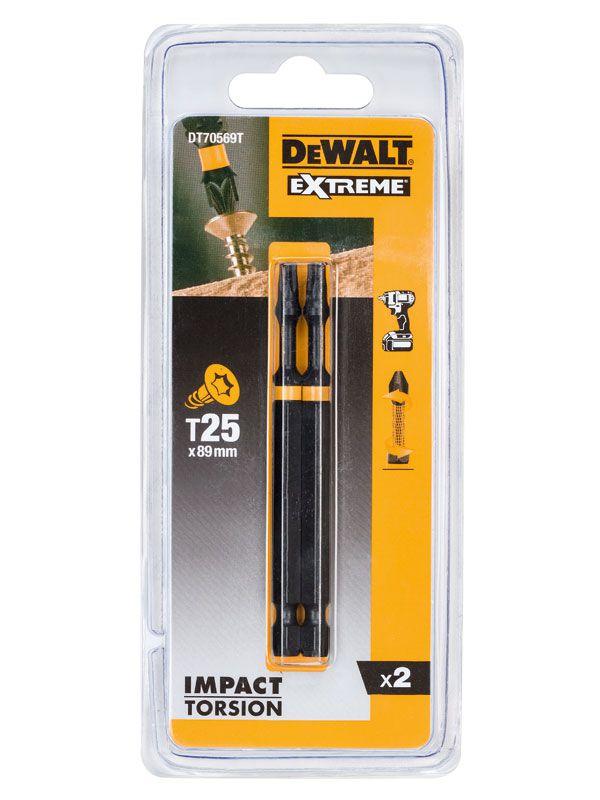 DeWALT skrūvgriežu uzgaļu komplekts T25 89mm 2gb., DT70569T-QZ cover photo