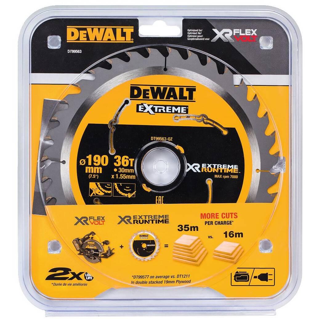 DeWALT zāģripa XR Extreme 190mm x 30mm 36T CSB, DT99563-QZ cover photo