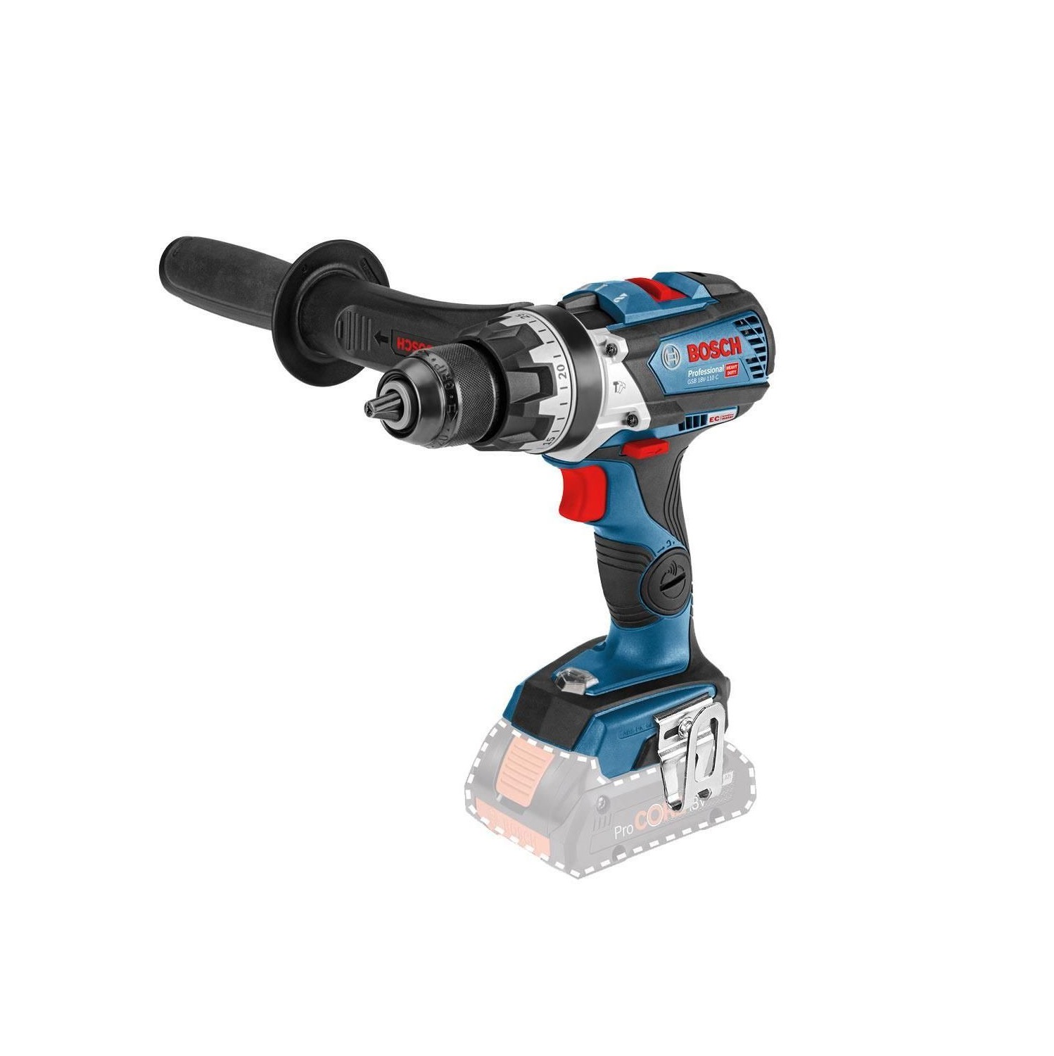 Bosch triecienurbjmašīna 110Nm GSB 18V-110 C SOLO (bez akum.), 06019G0309 cover photo
