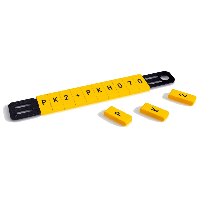 Partex kabeļu marķieris "R" dzeltens PK2/4 (100gab./iep.), PK-20004AV40.R cover photo