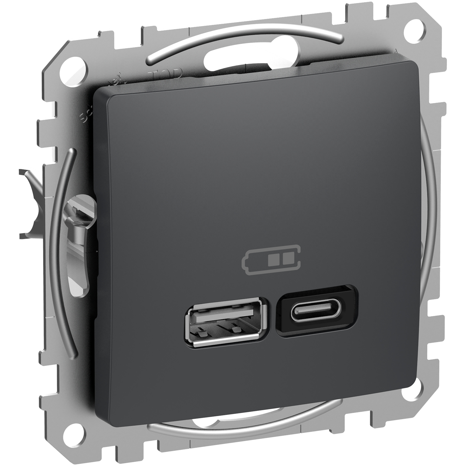 Schneider Electric USB lādētājs A 1.5A + C 3A 45W antracīts Sedna Design, SDD114404 cover photo