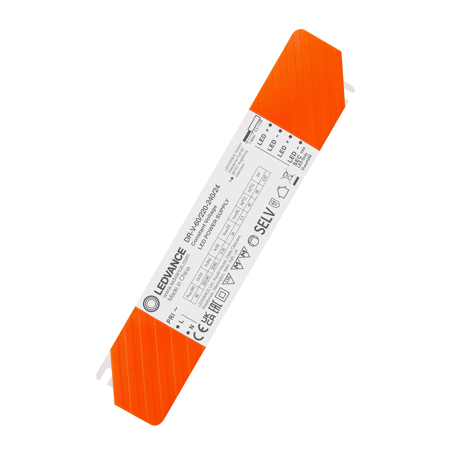 Ledvance barošanas bloks LED lentēm DR-V-60/220-240/24 FS1 IP20, 4058075835870 cover photo