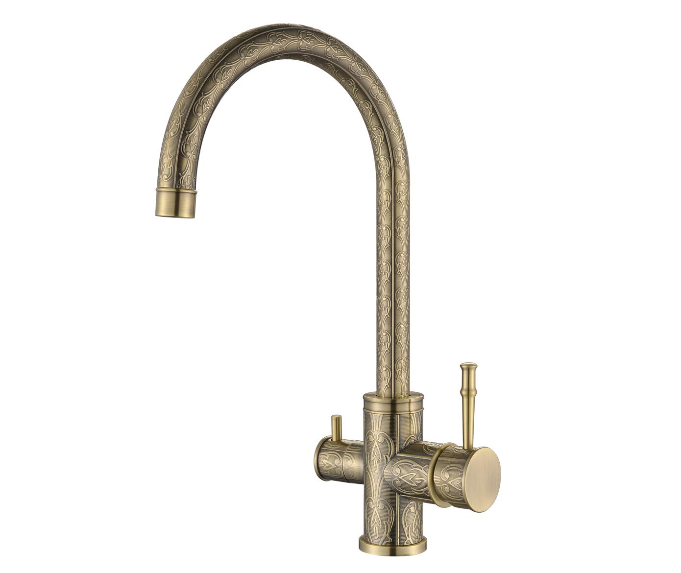 Aquasanita maisītājs virtuvei TAP2963 Decor-311 old brass cover photo