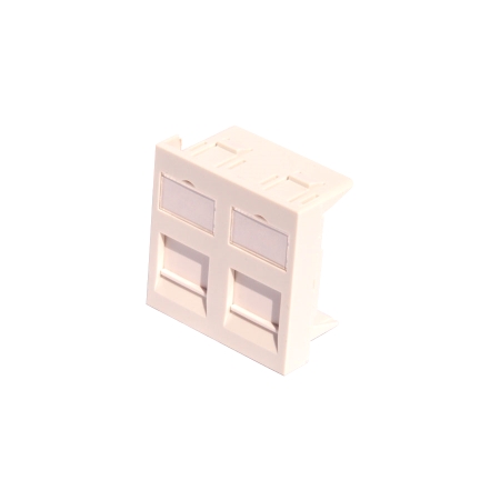 Excel adapteris Keystone ligzdām grīdas/sienas mont. 45x45mm 2xRJ45 RAL9016, 100-290 cover photo