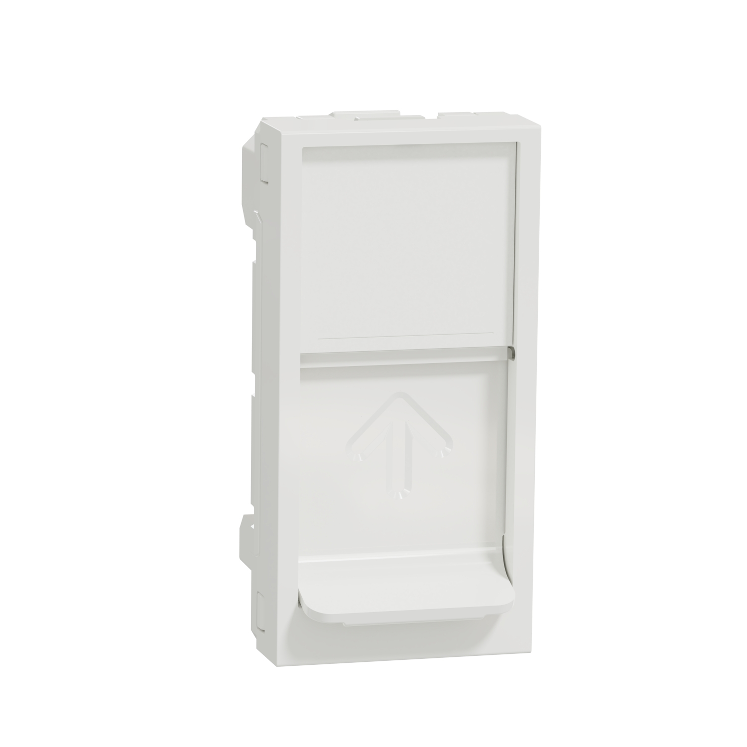 Schneider Electric centrālplate 22.5x45mm 1mod 1xRJ45 Keystone datu ligzdai balta Unica, NU946018 cover photo
