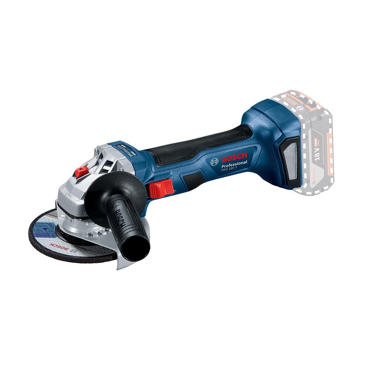 Bosch leņķa slīpmašīna GWS 18V-7 SOLO (bez akum.), 06019H9001 cover photo