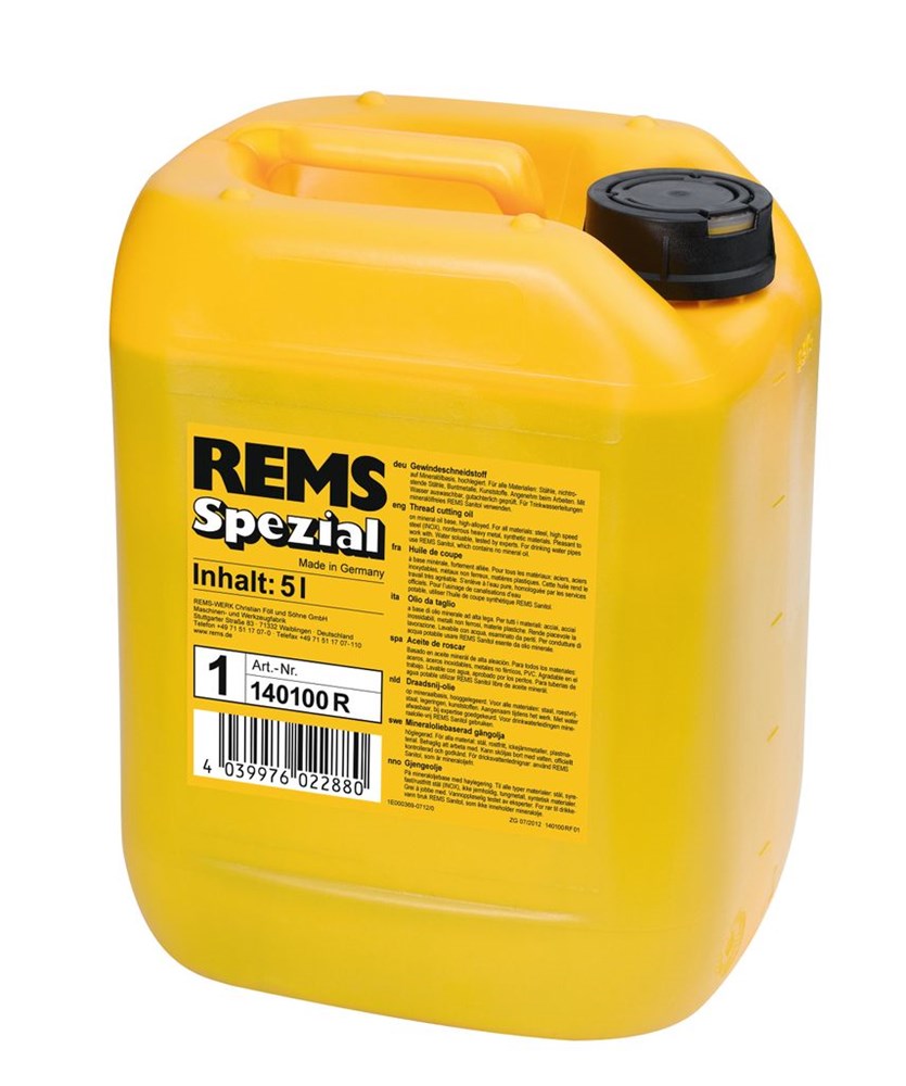 REMS Spezial vītņu griešanas eļļa uz minerāleļļas bāzes, kanna 5 l, 140100 R cover photo
