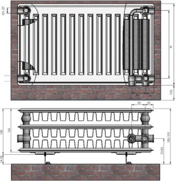 Termolux radiators Tips 33x500x700 Ventil Compact, apakšas pievienojums cover photo