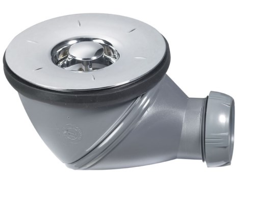 Wirquin dušas paliktņa sifons James, d=90x40mm, plastmasa, balts/hroms, 34230002 cover photo