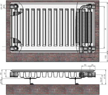 Termolux radiators Tips 11x500x1800 Ventil Compact, apakšas pievienojums cover photo