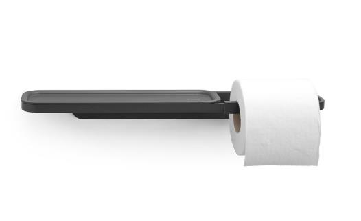 Brabantia tualetes papīra turētājs ar plauktu MindSet, mineral infinite grey, 22303128 cover photo