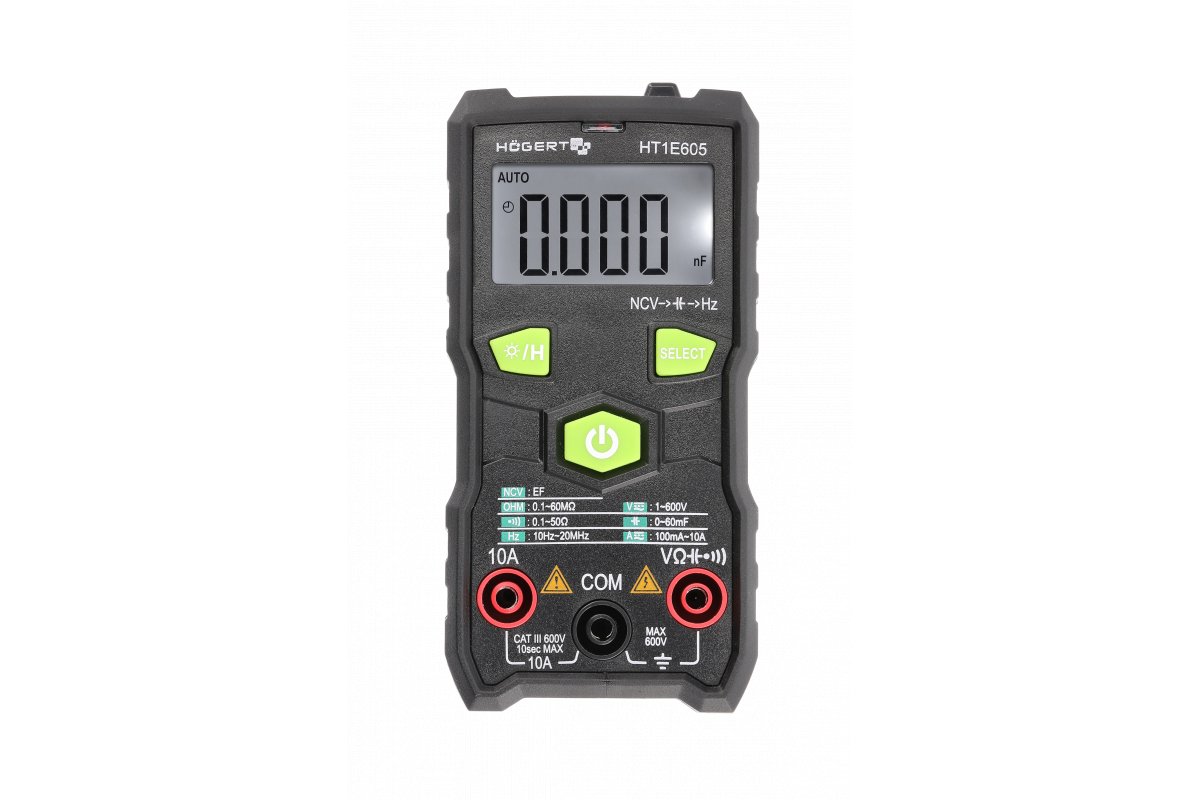 HÕGERT digitālais multimetrs Full-Smart ar vadiem, HT1E605 cover photo