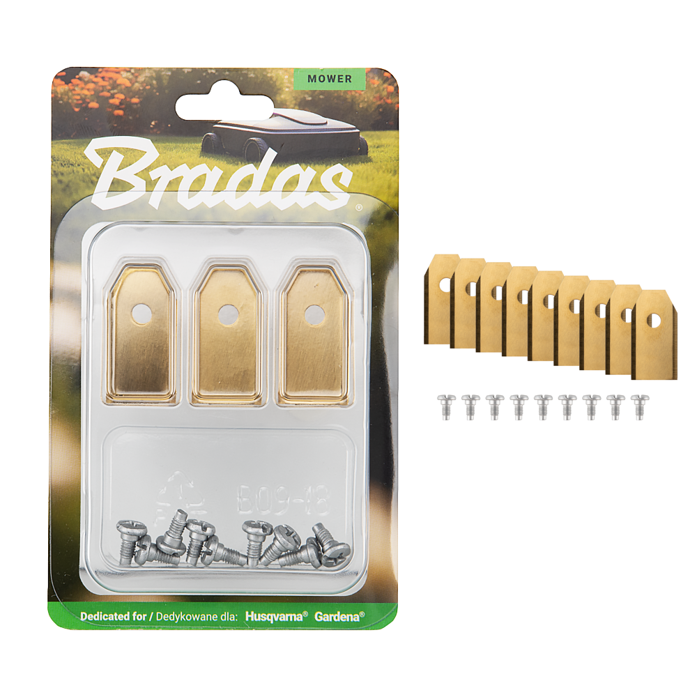 Bradas Asmeņi robotizētajam zāles pļāvējam Husqvarna/Gardena 9pcs, TITAN GOLD, LM-RHG09GB cover photo