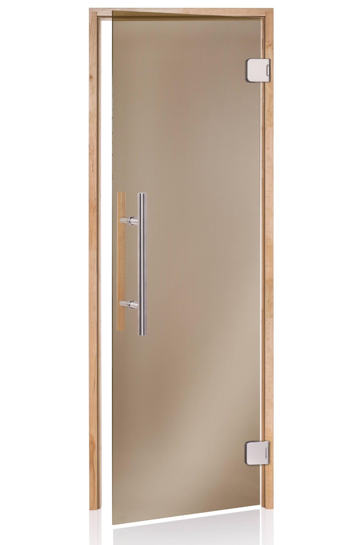Andres Premium saunas durvis 9x19 caurspīdīgs bronzas stikls cover photo
