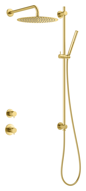 Damixa IRIS DR1 maisītaja dekoratīvā daļa termostats & divu ceļu pārslēdzējs, BRUSHED BRASS (PVD), 570 737 900 cover photo