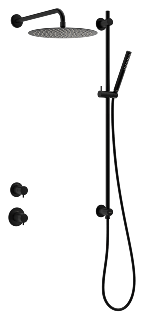 Damixa IRIS DR1 maisītaja dekoratīvā daļa termostats & divu ceļu pārslēdzējs, MATT BLACK, 570 736 100 cover photo