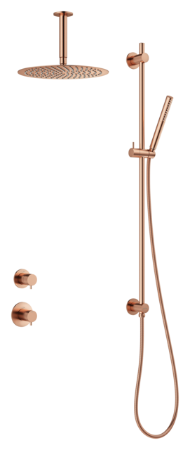 Damixa IRIS DR2 maisītaja dekoratīvā daļa termostats & divu ceļu pārslēdzējs, BRUSHED COPPER (PVD), 570 728 700 cover photo