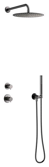 Damixa IRIS DS1 maisītaja dekoratīvā daļa termostats & divu ceļu pārslēdzējs, BRUSHED GRAPHITE GREY, 570 695 500 cover photo