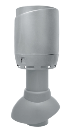 Vilpe Flow neizolēts ventilācijas izvads + jumtiņš 110P/300, gaiši pelēks, VP350231 cover photo