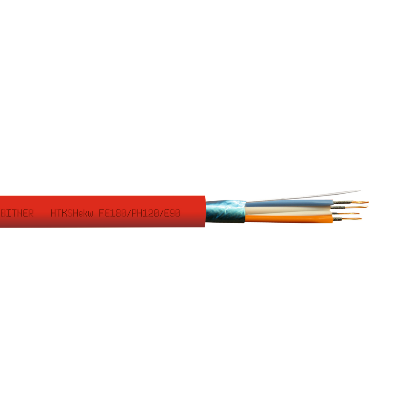 Bitner Ltd ugunsdrošs kabelis 1x2x1.4mm ekranēts sarkans HTKSHekw E30/E90 100m, B10172.1 cover photo