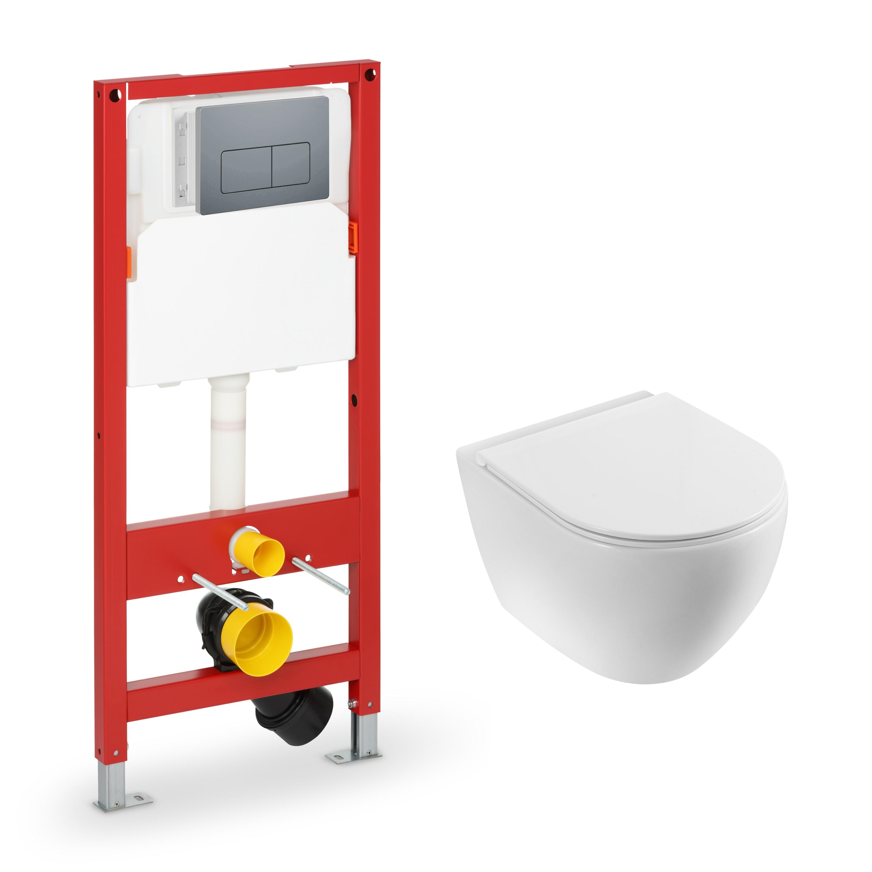 Vento komplekts 5 in 1- Pods Hugge ar vāku SC balts, iebūvējamais rāmis podam 500X165mm, h=1125 mm, taustiņš hroms, stiprinājumi, blīve, H507A+UP007.02+TR2196DF cover photo