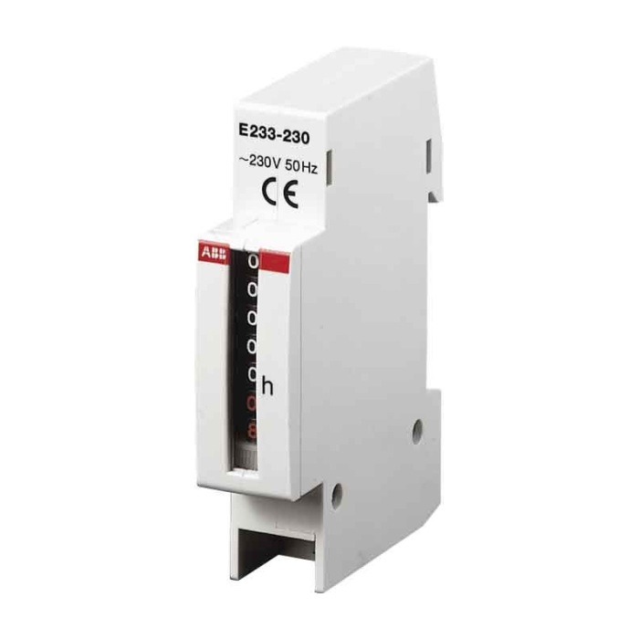 ABB analogs stundu skaitītājs max. 99999h 230VAC E233, 2CDE100000R1601 cover photo