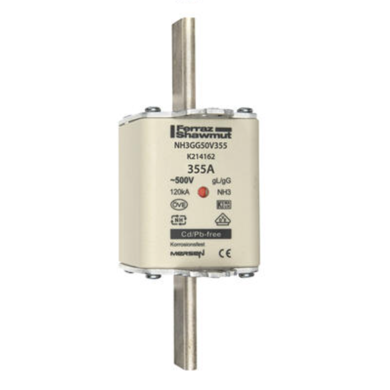 Mersen zemsprieguma drošinātājs 355A NH3 gG 500V, K214162 cover photo