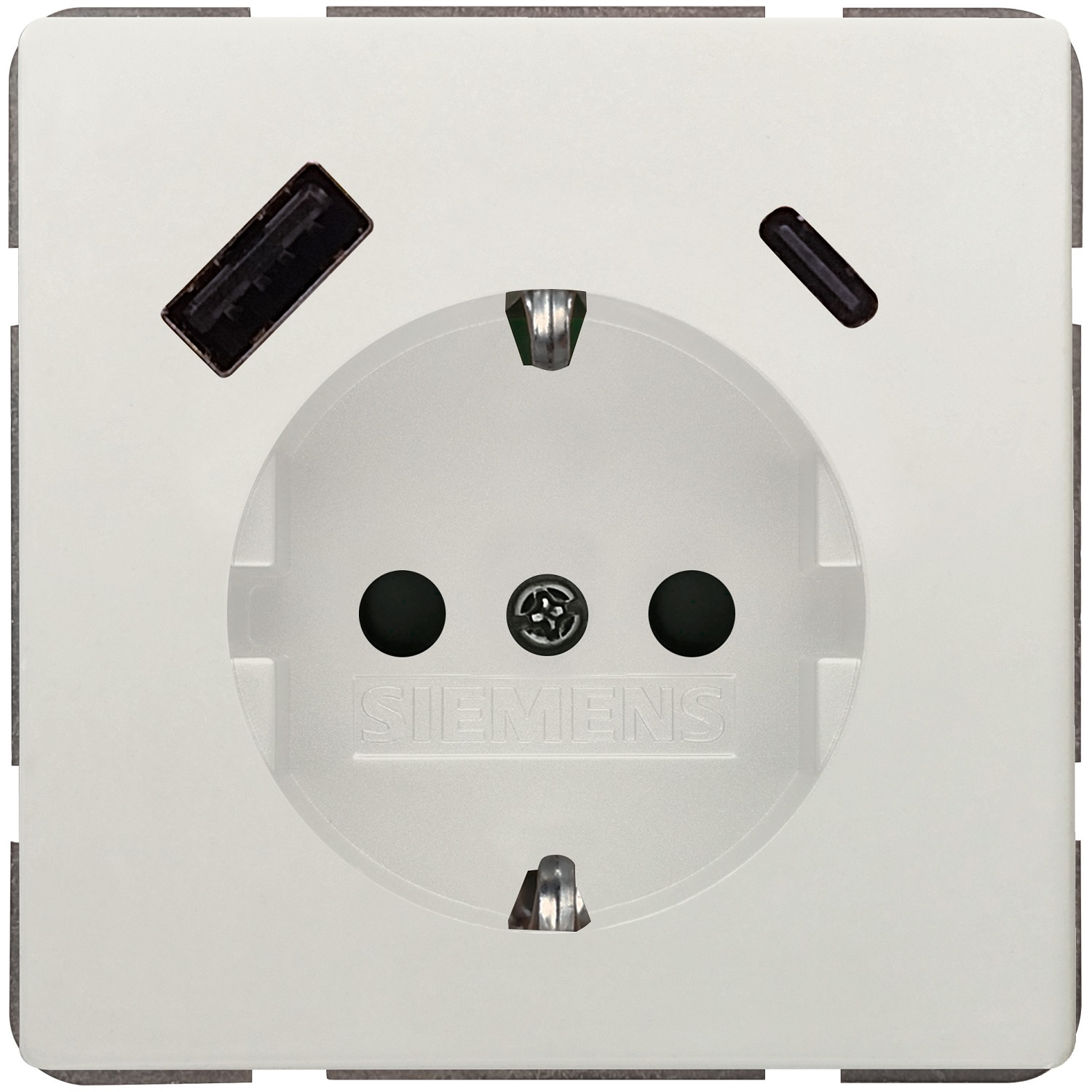 Siemens kontaktligzda z/a ar zem. 2xUSB A+C 18W titāna balta DELTA STYLE, 5UB1870-1TW01 cover photo