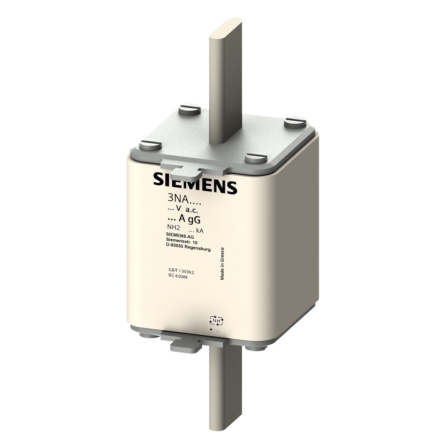 Siemens zemsprieguma drošinātājs 315A NH2 gG 500V LV HRC, 3NA3252 cover photo