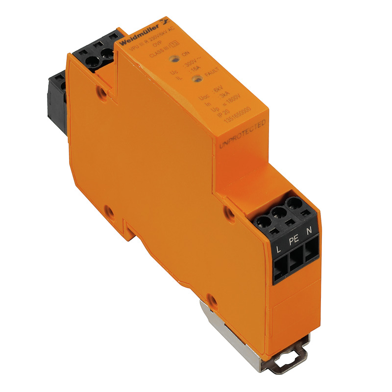 Weidmuller pārsprieguma novadītājs 1F+N, VPU III R 230V/6KV AC, 1351650000 cover photo