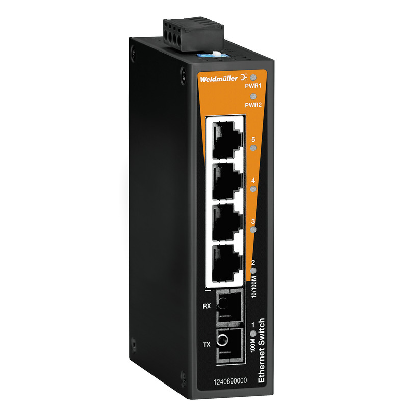 Weidmuller industriālais Switch 4xRJ45, 1xSC optika, IE-SW-BL05-4TX-1SCS, 1240870000 cover photo