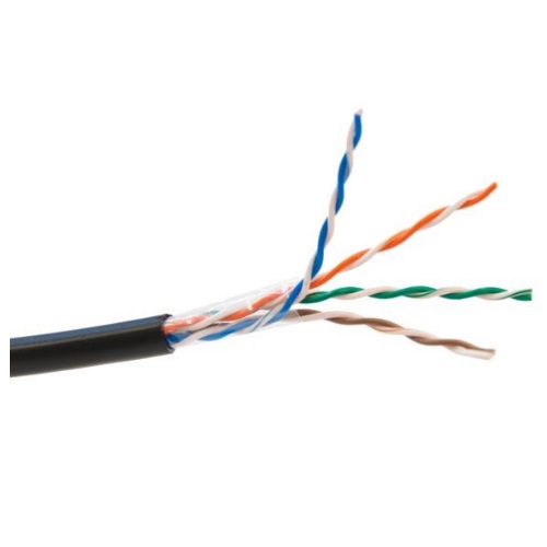 Secnet datu kabelis 4x2x0.5mm Cat5e U UTP melns PVC 305m, SEC5EUTPD305 cover photo