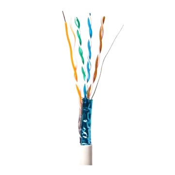 Secnet datu kabelis 4x2x0.5mm Cat5e F UTP balts PVC 305m, SEC5EFTP cover photo