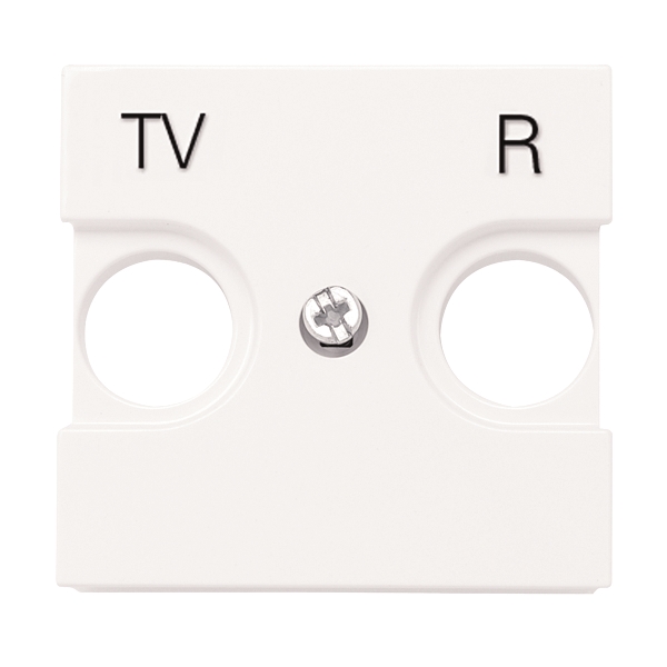 ABB Niessen N2250.8 BL centrālplate TV/R ligzdai 2mod Balts Zenit, 2CLA225080N1101 cover photo