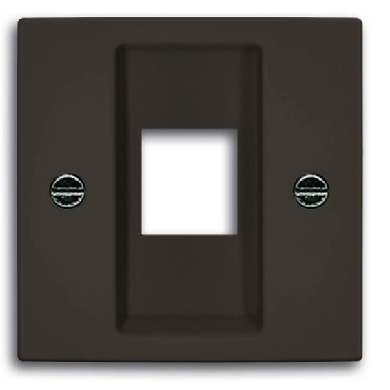 ABB Busch Jaeger centrālplate 1xKeystone datu ligzai 95 chateau-melna Basic55, 2CKA001753A0214 cover photo