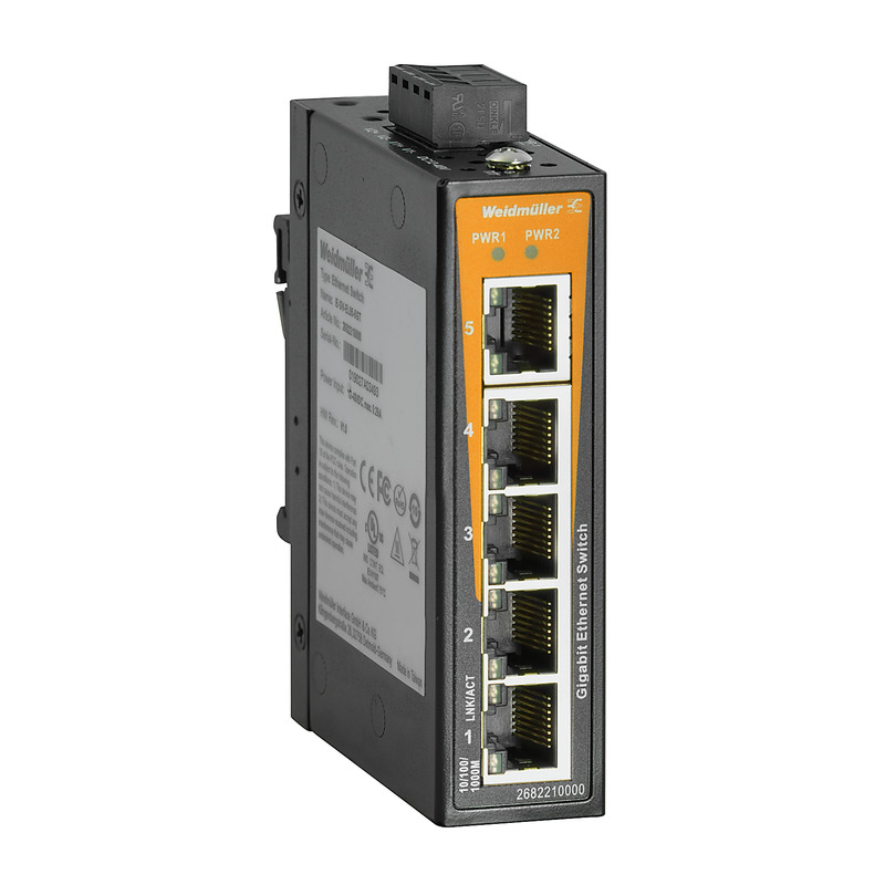 Weidmuller industriālais Switch 5xRJ45 10/100/1000Mbps, Ecoline, IE-SW-EL05-5GT, 2682210000 cover photo