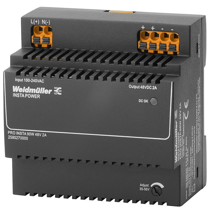 Weidmuller līdzstrāvas barošanas bloks 230VAC/48VDC 2A 96W, PRO INSTA, 2580270000 cover photo