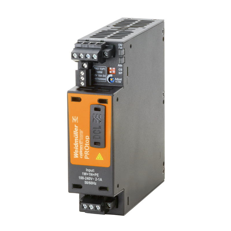Weidmuller līdzstrāvas barošanas bloks 230VAC/12VDC 10A 120W PRO TOP1 EX, 2467020000 cover photo