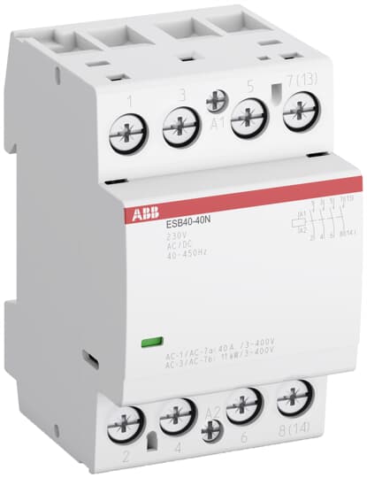 ABB modulārais kontaktors 4P 40A 230VAC/DC 2NO/2NC ProM Compact ESB, 1SAE341111R0122 cover photo