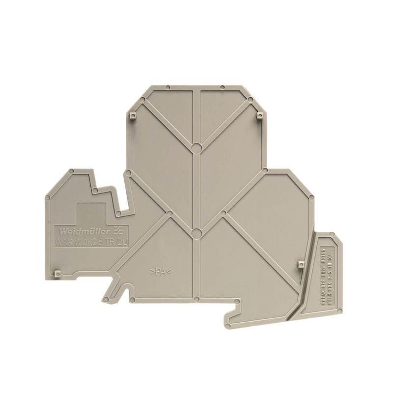 Weidmuller spaiļu bloka gala vāciņš 2.1mm WAP WDK 2.5N/TR-DU, priekš WDK 2.5/TR-DU, 1839850000 cover photo