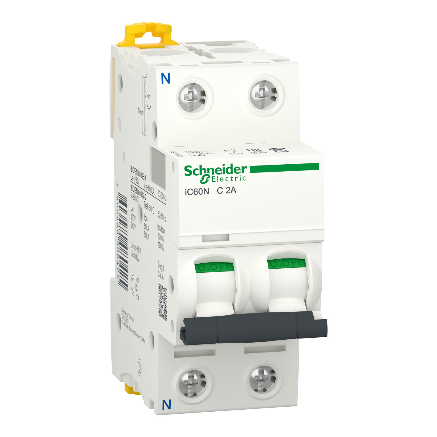 Schneider Electric automātslēdzis 1P+N C2A Acti9 iC60N, A9F74602 cover photo