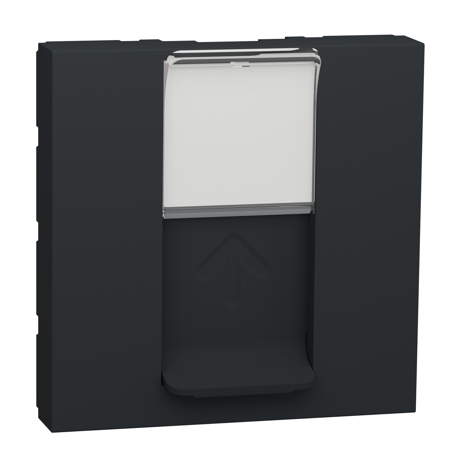 Schneider Electric centrālplate 45x45mm 2mod 1xRJ45 S-One datu ligzdai antracīts Unica, NU941154 cover photo
